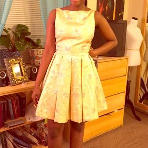 Gold and pink Modcloth dress
