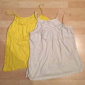 Express Sexy Basic Large Camis : White & Yellow
