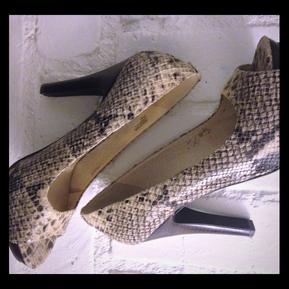 Michael Kors Python print heels