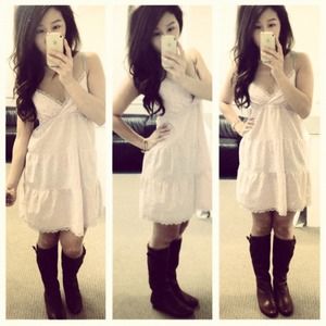 Light purple floral spring dress
