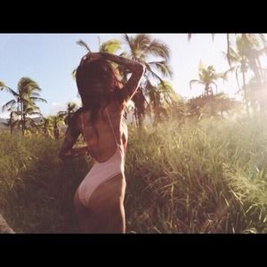 Melon Nylon Tricot High-Cut One Piece