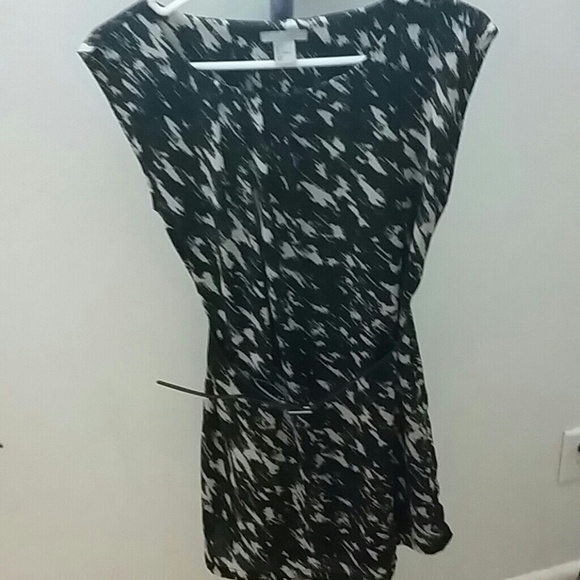 Belted shift dress