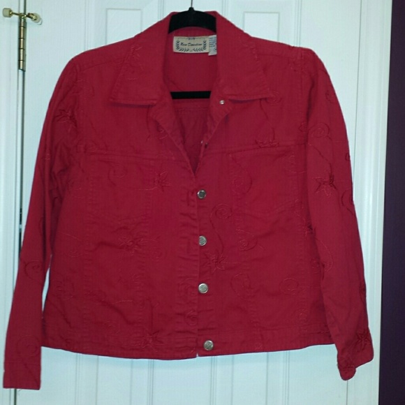 Red Embroidered Jacket - Picture 1 of 3