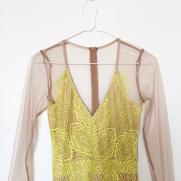 🚫S O L D🚫🎉🎉HP! Yellow mesh dress - Picture 2 of 4