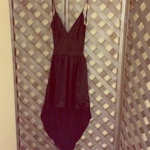 Open back silk dress