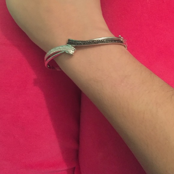 Black and white diamond bracelet