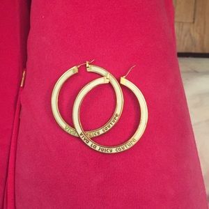 Fun white and gold hoop earring
