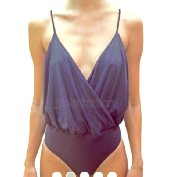 Nasty Gal Tops - Navy blue sexy bodysuit small