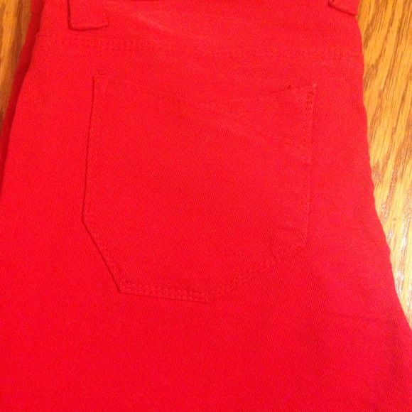 Red stretchy skinny jeans - Picture 2 of 4
