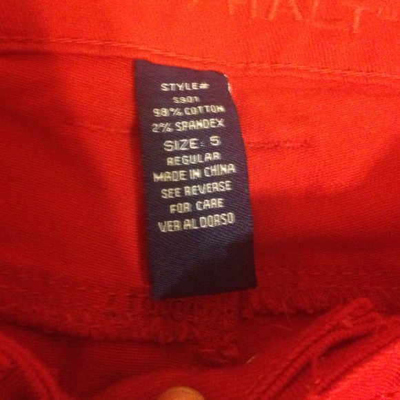 Red stretchy skinny jeans - Picture 4 of 4