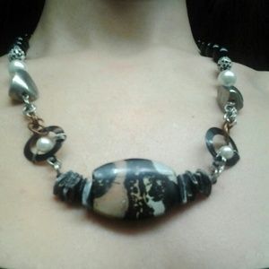 Handcrafted, Beautiful Jasper Cabochon Necklace