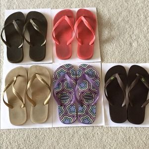Havaianas flip flops - 5 pair