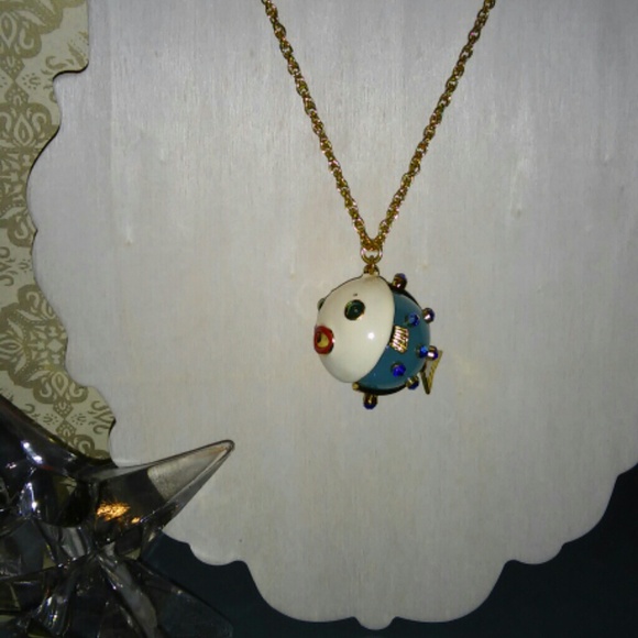 Authentic Betsey Johnson long Fish Necklace