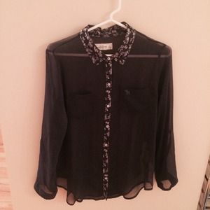 Abercrombie & Fitch sheer button down