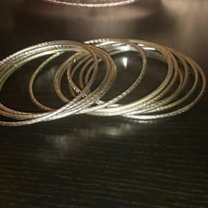 Gold metal bracelets