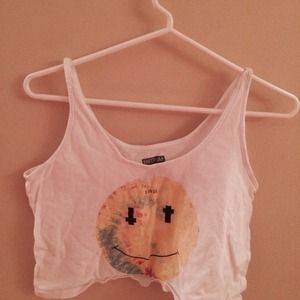 Pacsun graphic cropped tank top