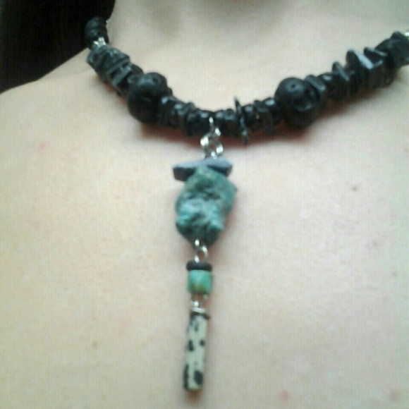 Handcrafted, Zen, Turquoise & Jasper Necklace - Picture 2 of 4
