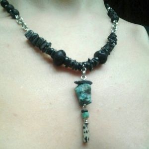 Handcrafted, Zen, Turquoise & Jasper Necklace