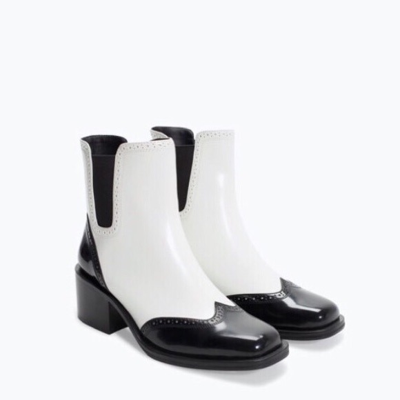 Zara Shoes - Zara Two Color Perforated Bootie