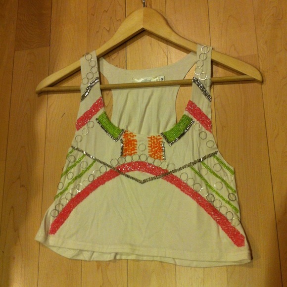 Beaded LF Crop Top