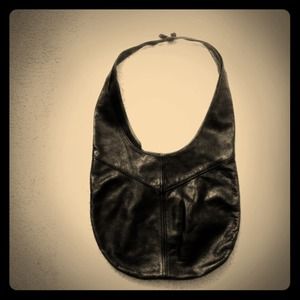 VINTAGE BLACK FAUX LEATHER PURSE