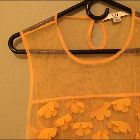 Sheer floral top!