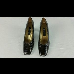 Stuart Weitzman copper brown snakeskin chicpumps
