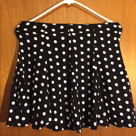 RESERVED! Sexy mini black with white polka dots