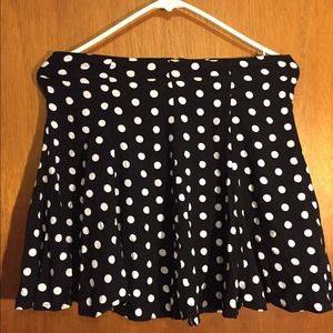 RESERVED! Sexy mini black with white polka dots