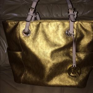 Gold MK Jet Set Tote