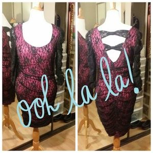 Lace overlay bodycon