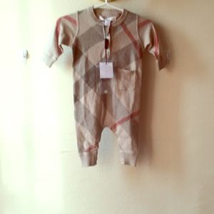 Burberry baby unisex jumpsuit..
