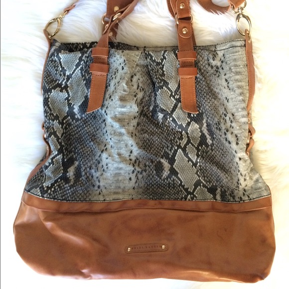 Kelsi Dagger | Grey & Brown Python Print Bag