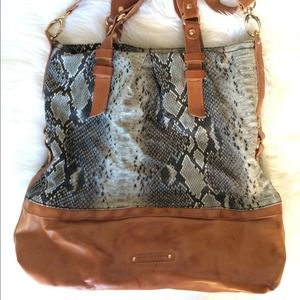 Kelsi Dagger | Grey & Brown Python Print Bag