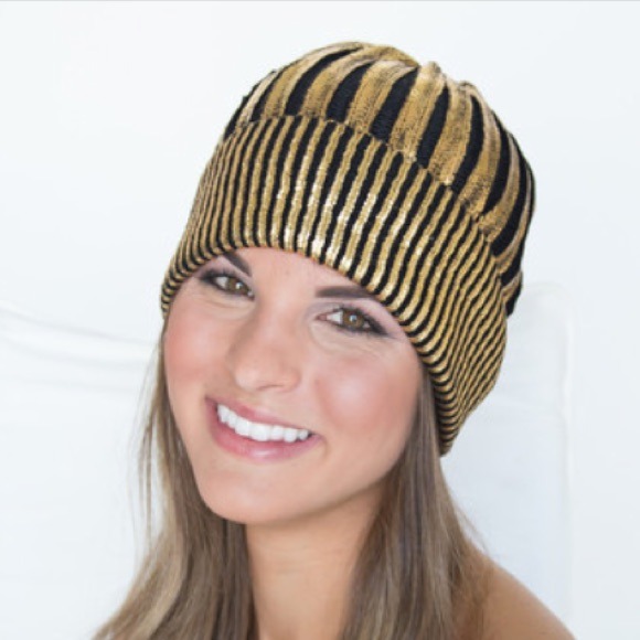 Metallic Gold Beanie