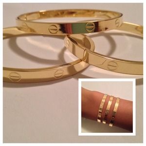 5 18KGP Cartier Inspired Love Bracelet