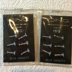 12 total 16g labrets!  New in packs