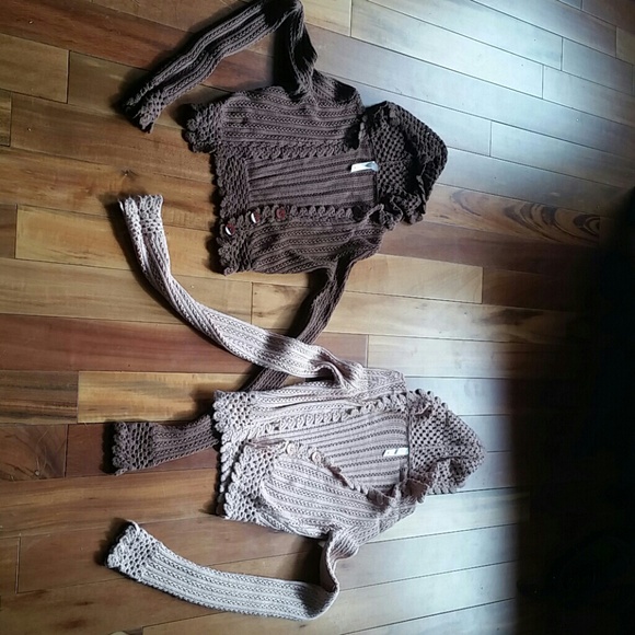 Two size small Lilu half sweaters