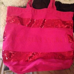 Victoria's Secret pink tote bag