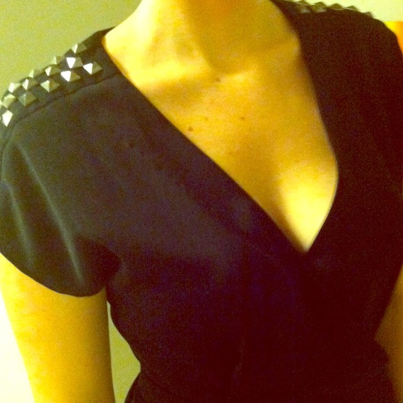 Black Urban Outfitter romper - with studded detail