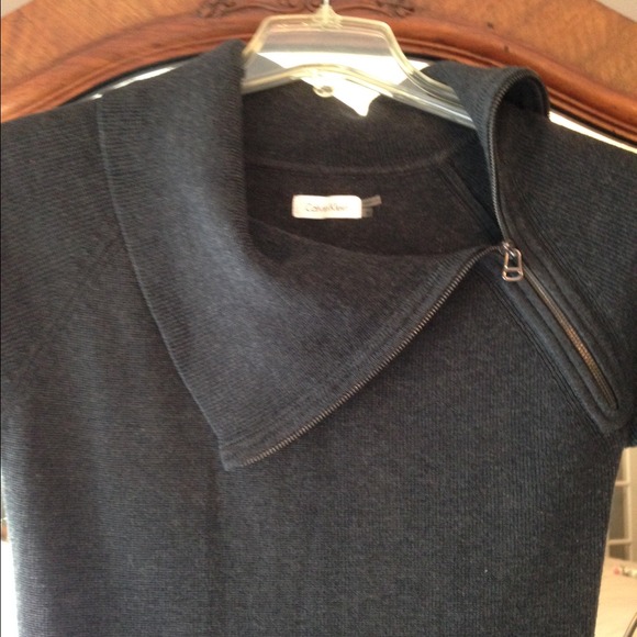 Calvin Klein Knit Charcoal Grey Dress
