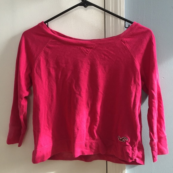 Pink Hollister half sleeve shirt