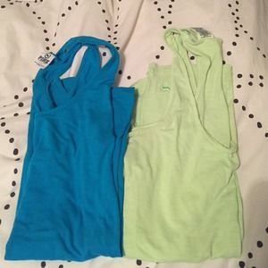 2 Victoria's Secret PINK razorback tanktops