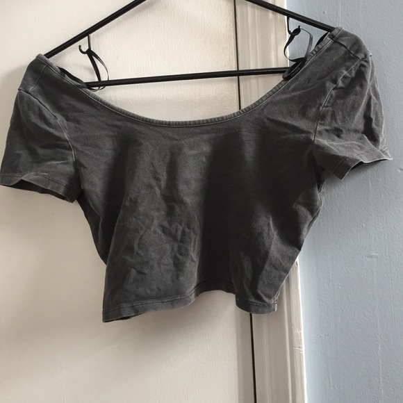 Grey crop top