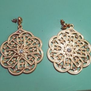 Gold and Ivory earrings