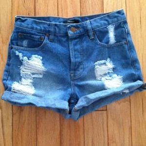 Forever 21 High Waisted Denim Shorts