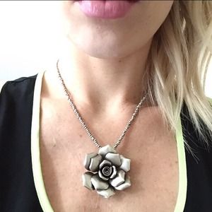 Sterling Silver rose necklace