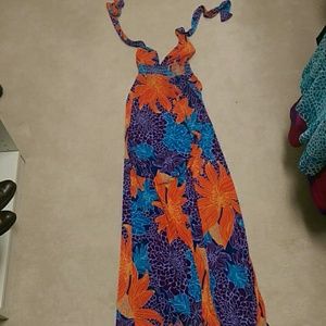 Muli colored maxi dress. Size S.