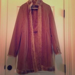 New York and Company long fur coat