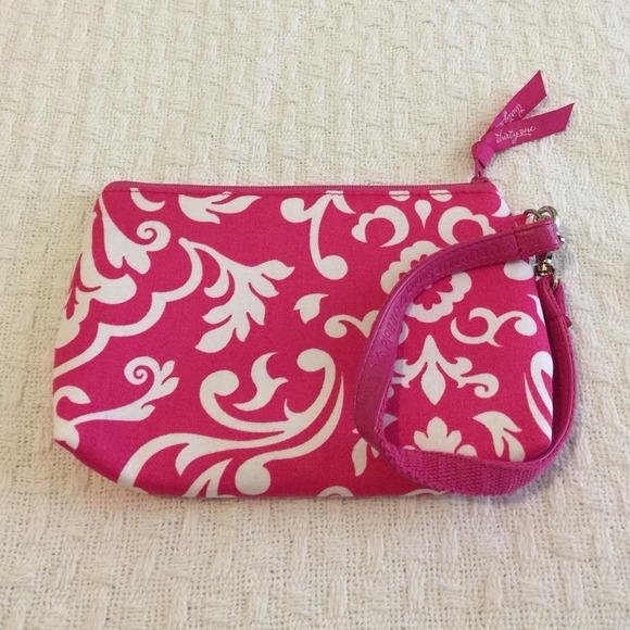 Brand new never used pink wristlet pouch